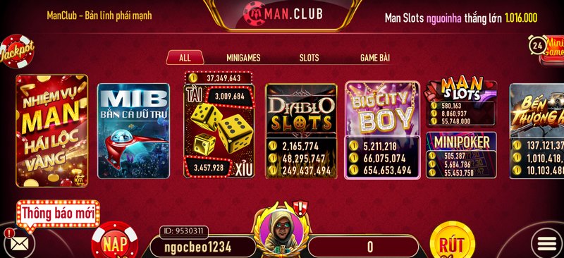 Cổng game Man club đã chứng minh được thực lực của mình 