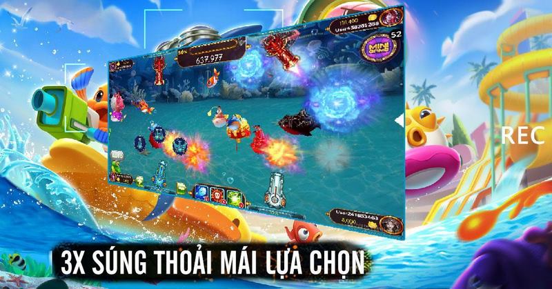 Phòng bắn cá được chia theo độ khó và tỷ lệ nhận thưởng