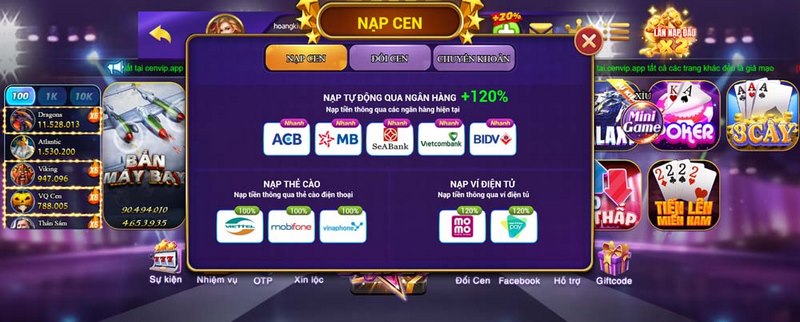 Nạp rút tiền nhanh chóng tại cổng trò chơi được đánh giá cao