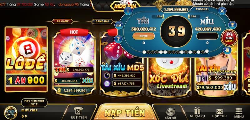Chơi game tại cổng MD5 mang tới nhiều cơ hội hấp dẫn 