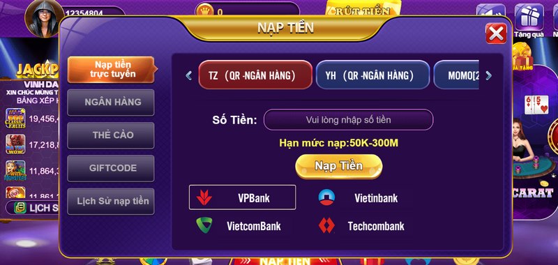 Cổng game xanh chín thường sẽ cung cấp nhiều phương thức giao dịch 