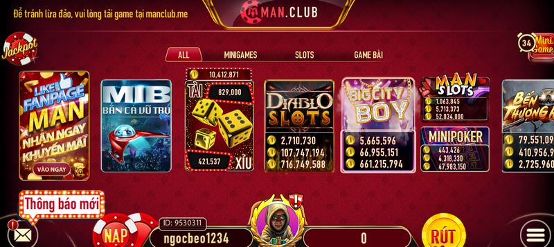 Game Tài Xỉu ManClub hiện đang đạt được nhiều bước tiến vượt bậc 