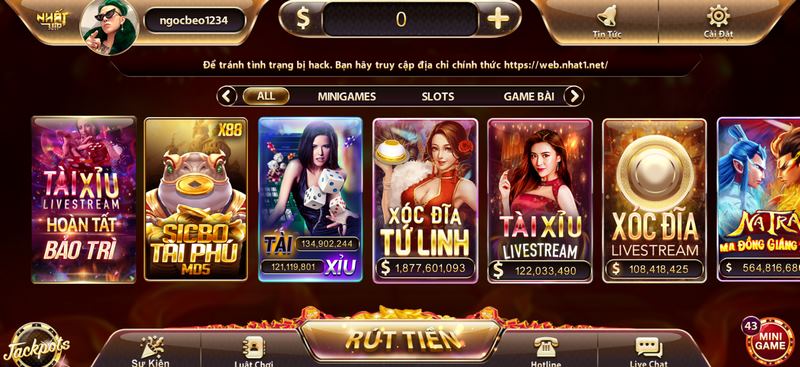 Tài Xỉu Nhất Vip là siêu phẩm đình đám đang được nhiều người yêu thích 