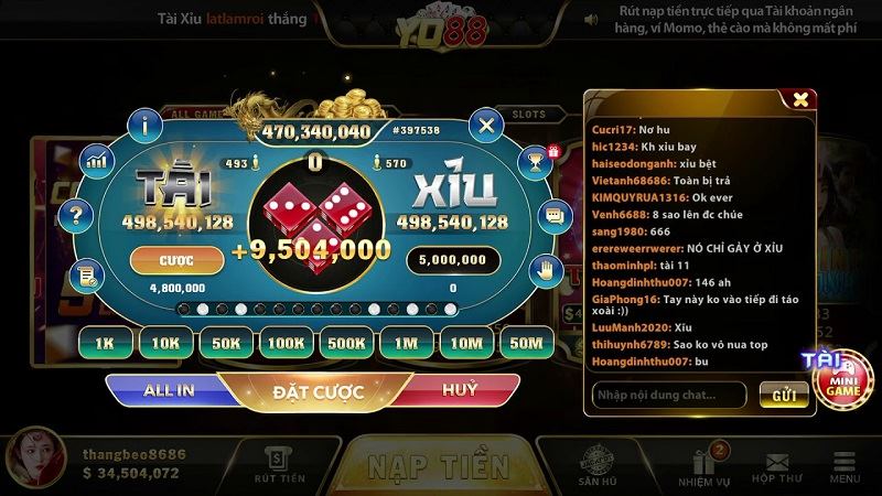 Tài Xỉu Yo88 đã trở thành một trò chơi siêu phổ biến