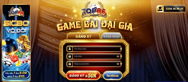 Cổng game Top88 mang đến nhiều bàn chơi ấn tượng